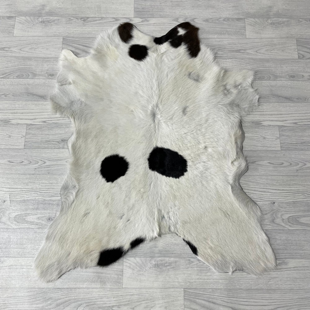 Lederstore Kalfshuid bruin wit 100x85cm