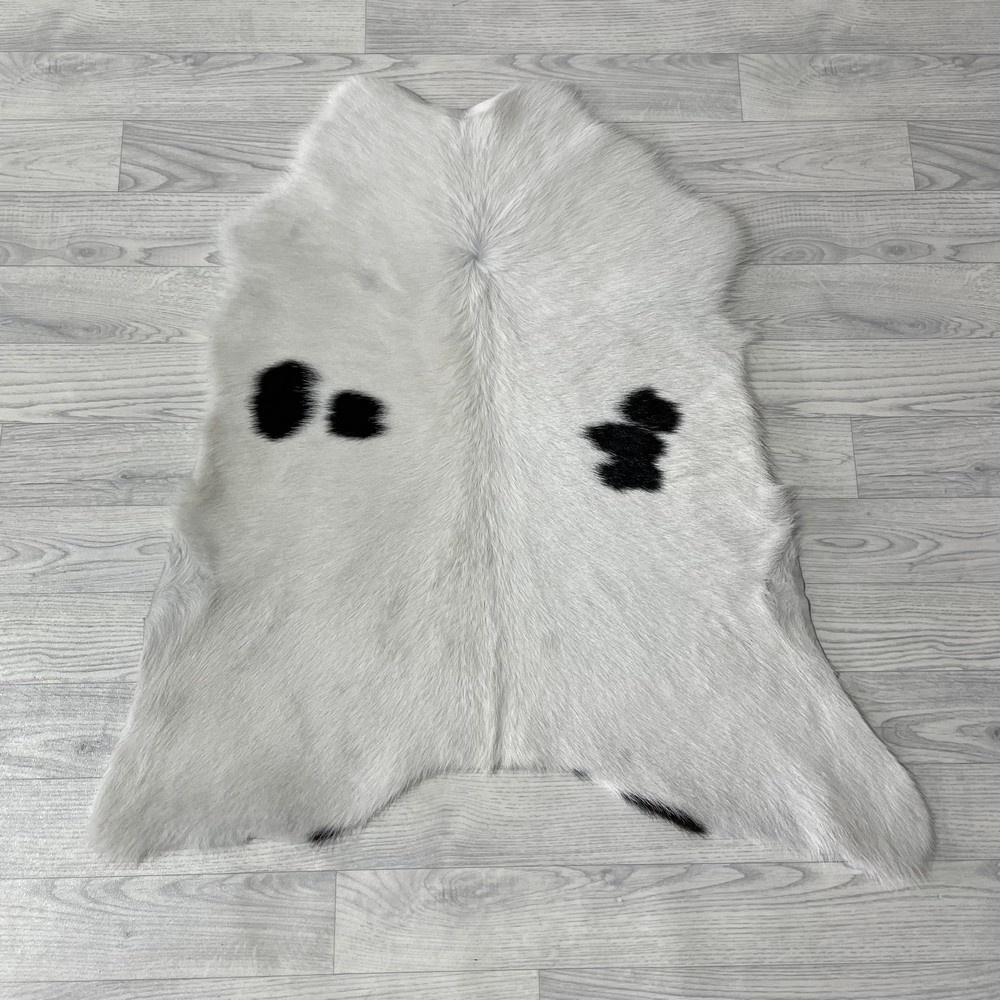 Lederstore Kalfshuid bruin wit 95x90cm