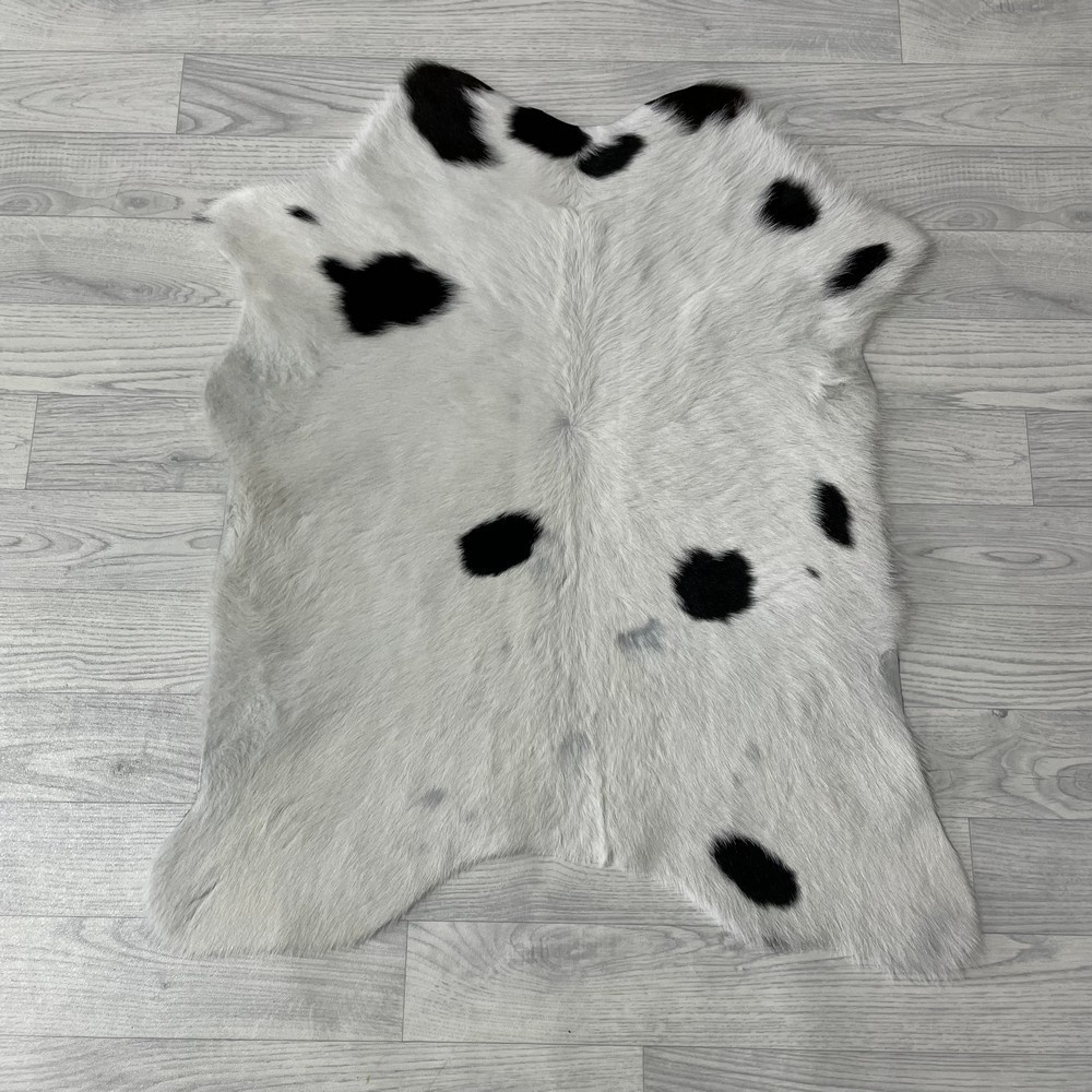 Lederstore Kalfshuid bruin wit 90x75cm