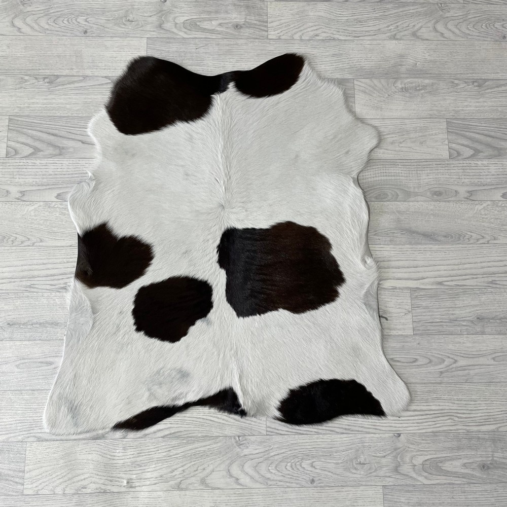 Lederstore Kalfshuid bruin wit 85x75cm