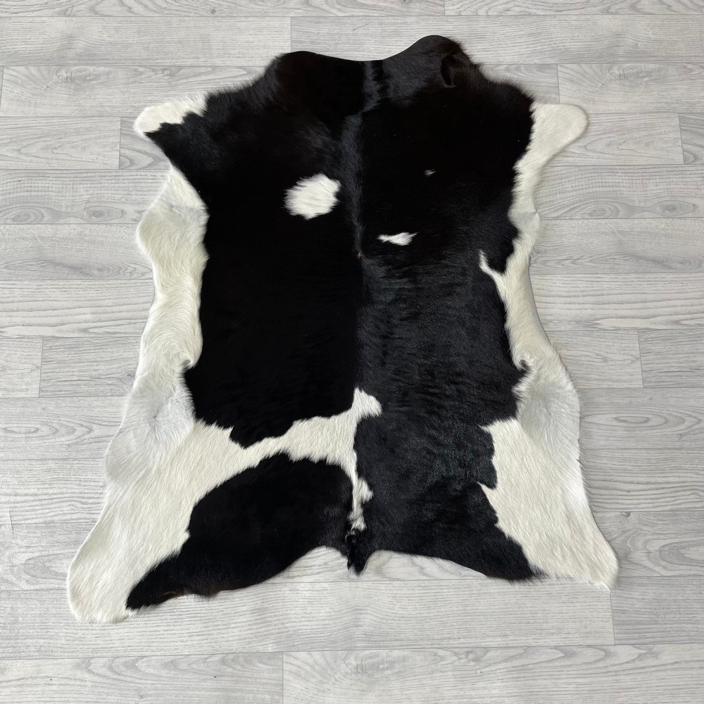 Lederstore Kalfshuid bruin wit 95x95cm