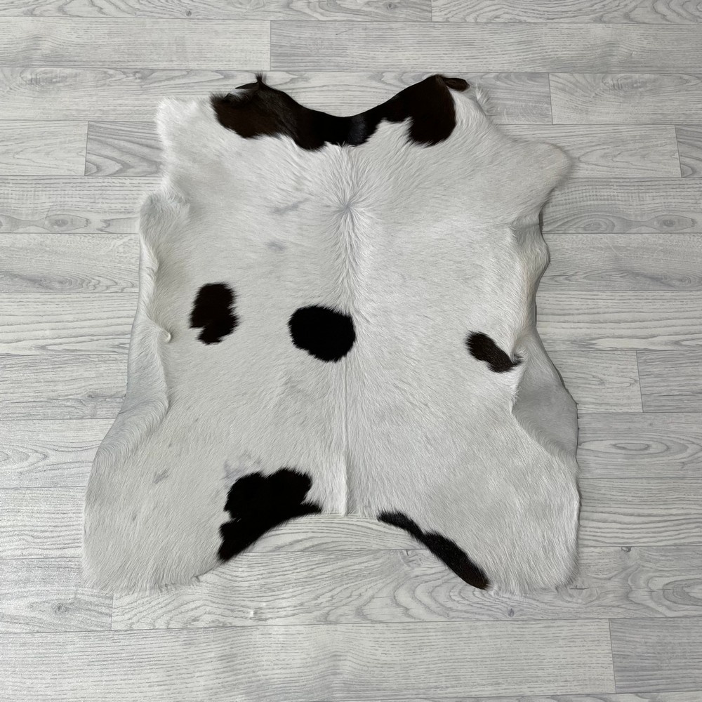 Lederstore Kalfshuid bruin wit 85x70cm