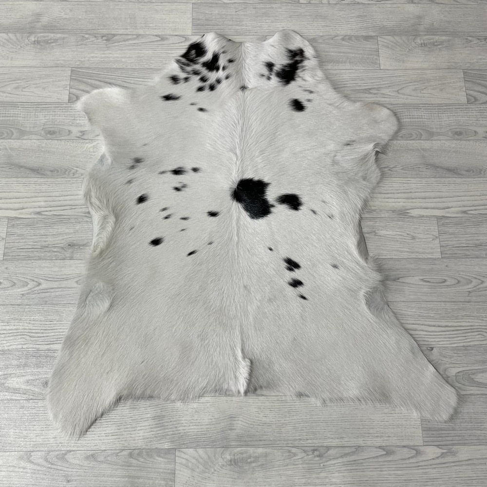 Lederstore Kalfshuid bruin wit 90x85cm