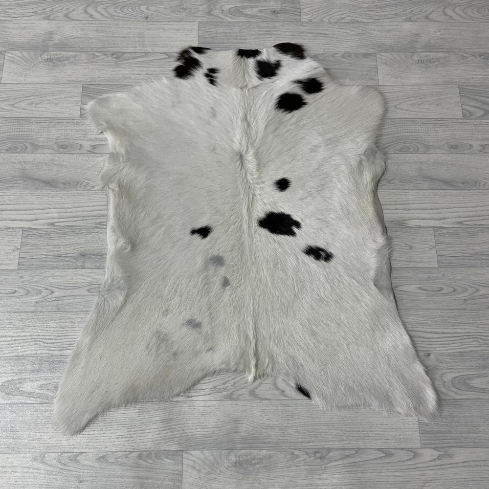 Lederstore Kalfshuid bruin wit 95x80cm