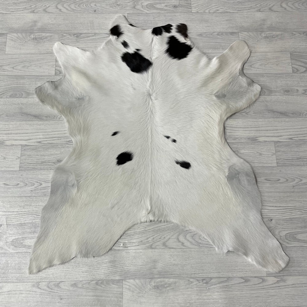 Lederstore Kalfshuid bruin wit 100x90cm