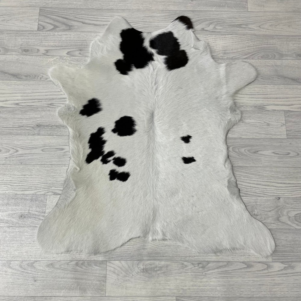 Lederstore Kalfshuid bruin wit 85x75cm