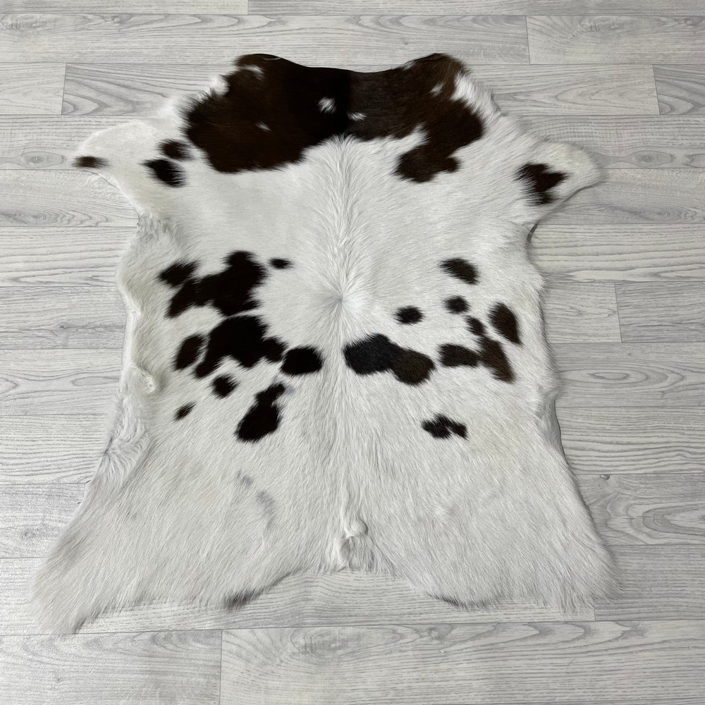 Lederstore Kalfshuid bruin wit 90x80cm