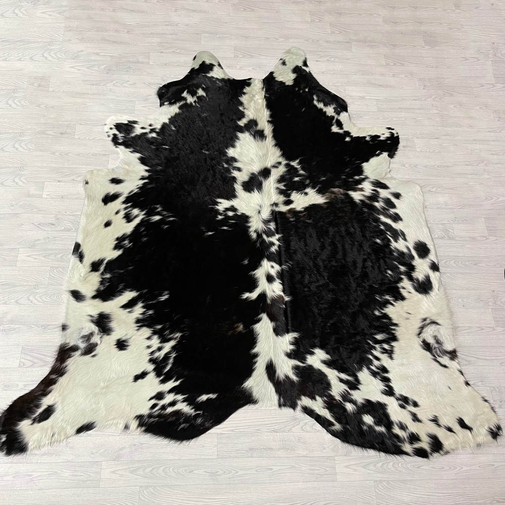 Lederstore Koeienhuid zwart bruin wit creme 245x225cm