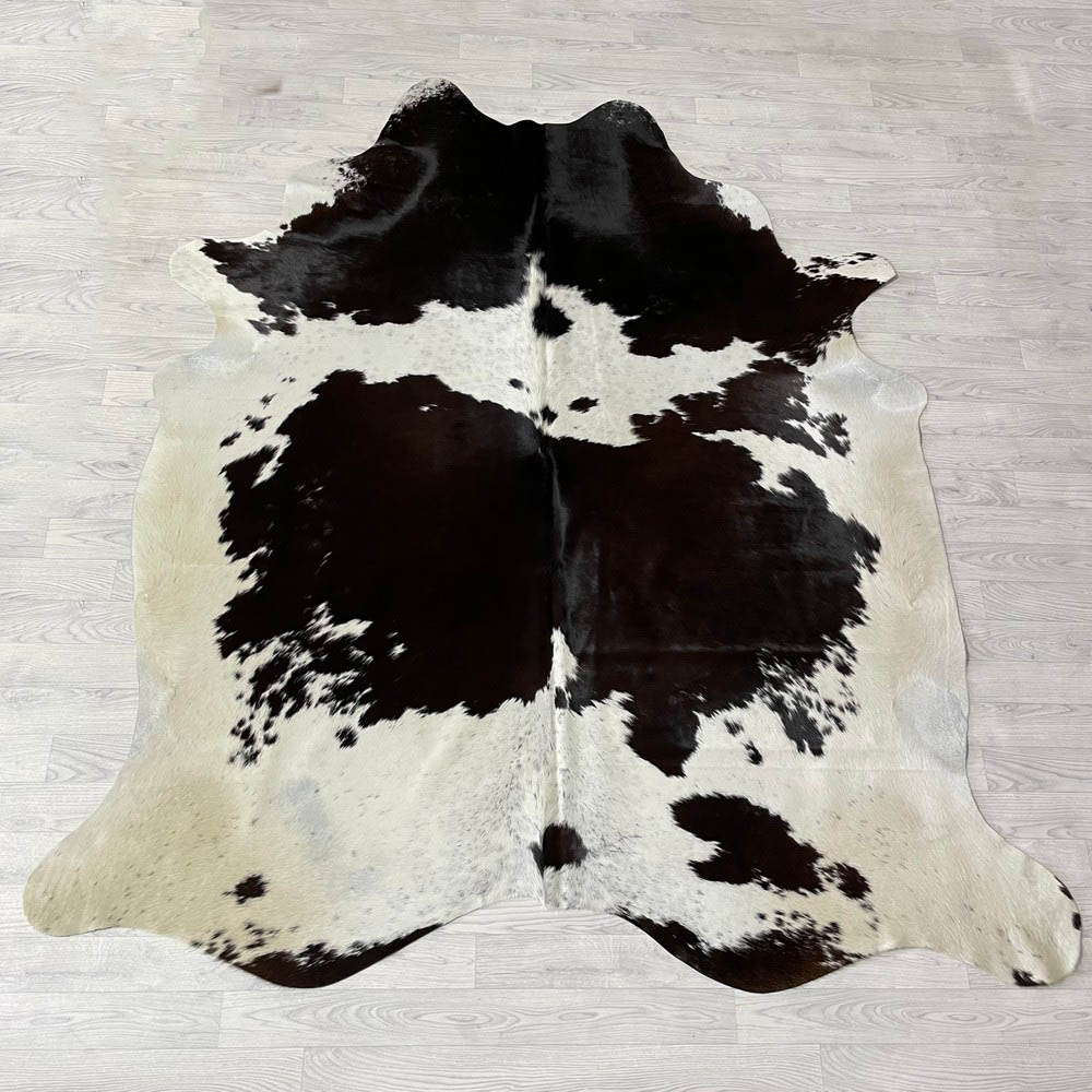 Lederstore Koeienhuid bruin wit creme 240x215cm