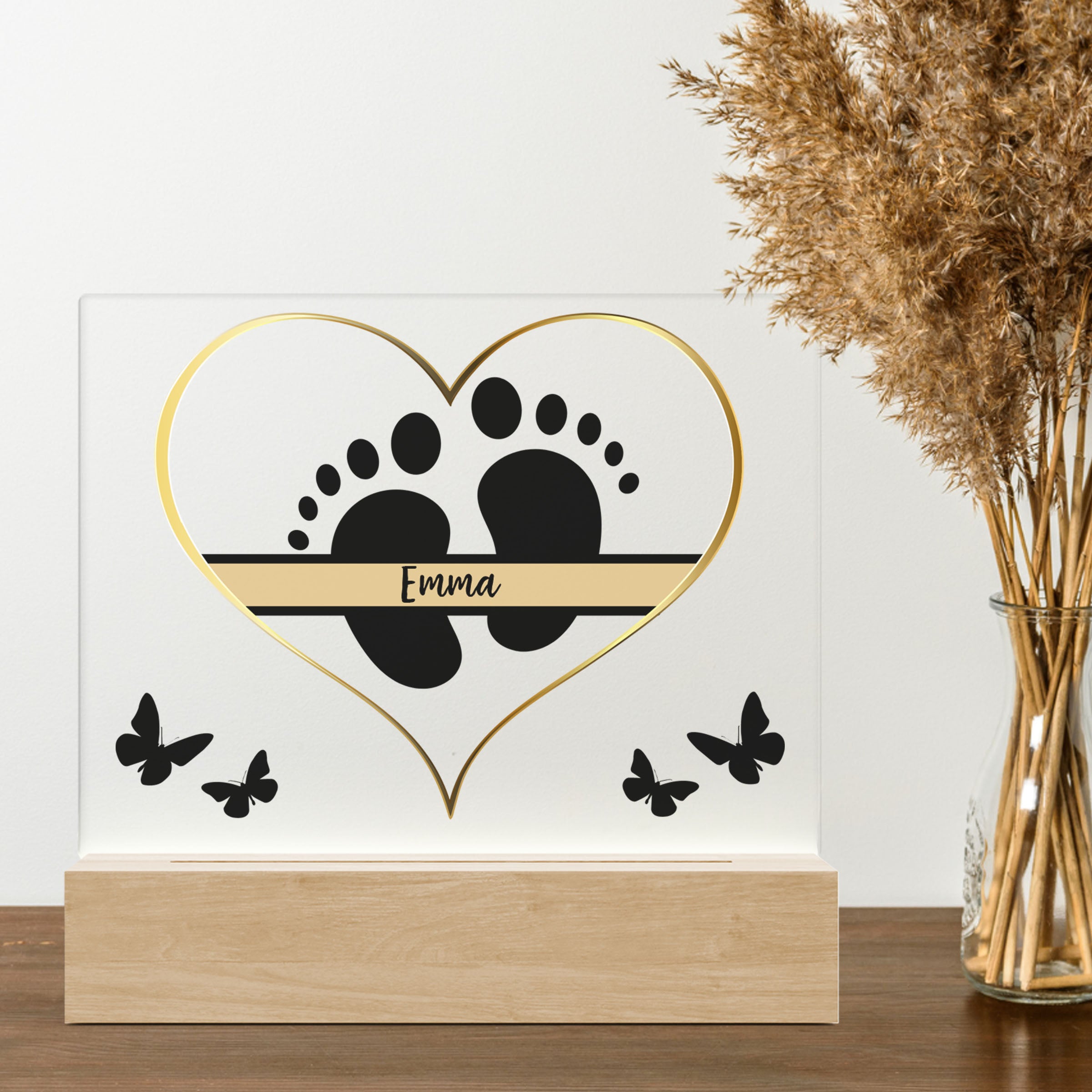 Merkloos 3D LED LAMP - Babyvoetjes - Ontwerp-zelf.nl