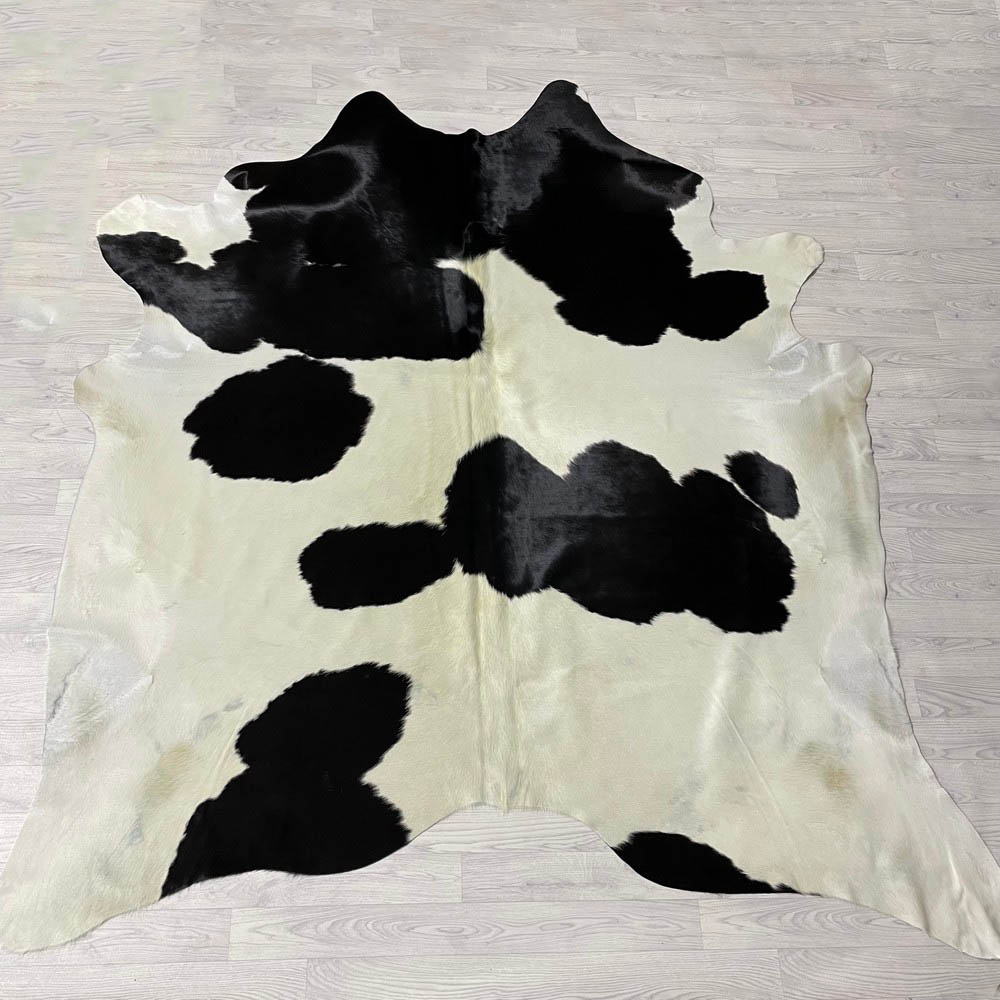 Lederstore Koeienhuid zwart creme 245x220cm