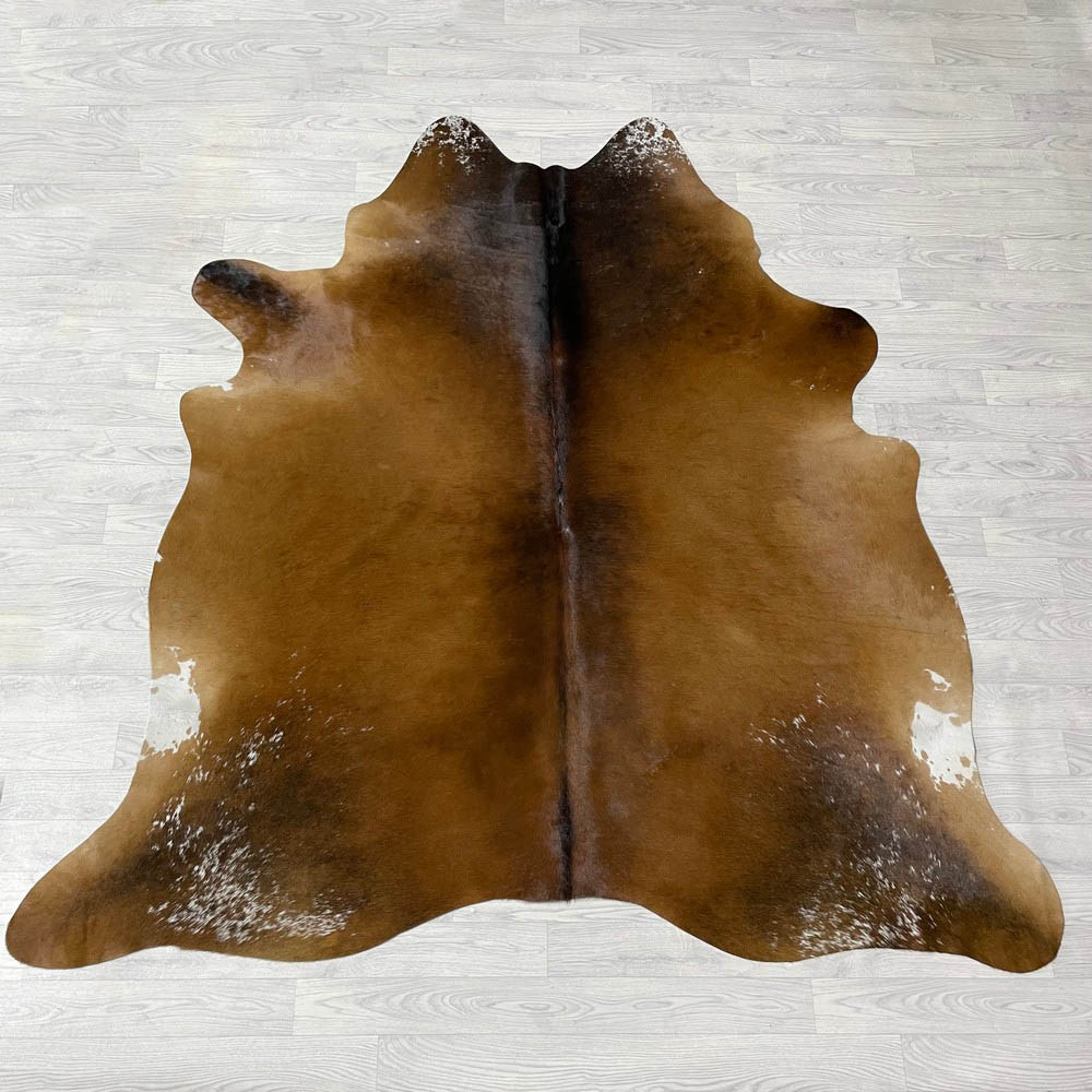 Lederstore Koeienhuid bruin zwart wit 215x205cm