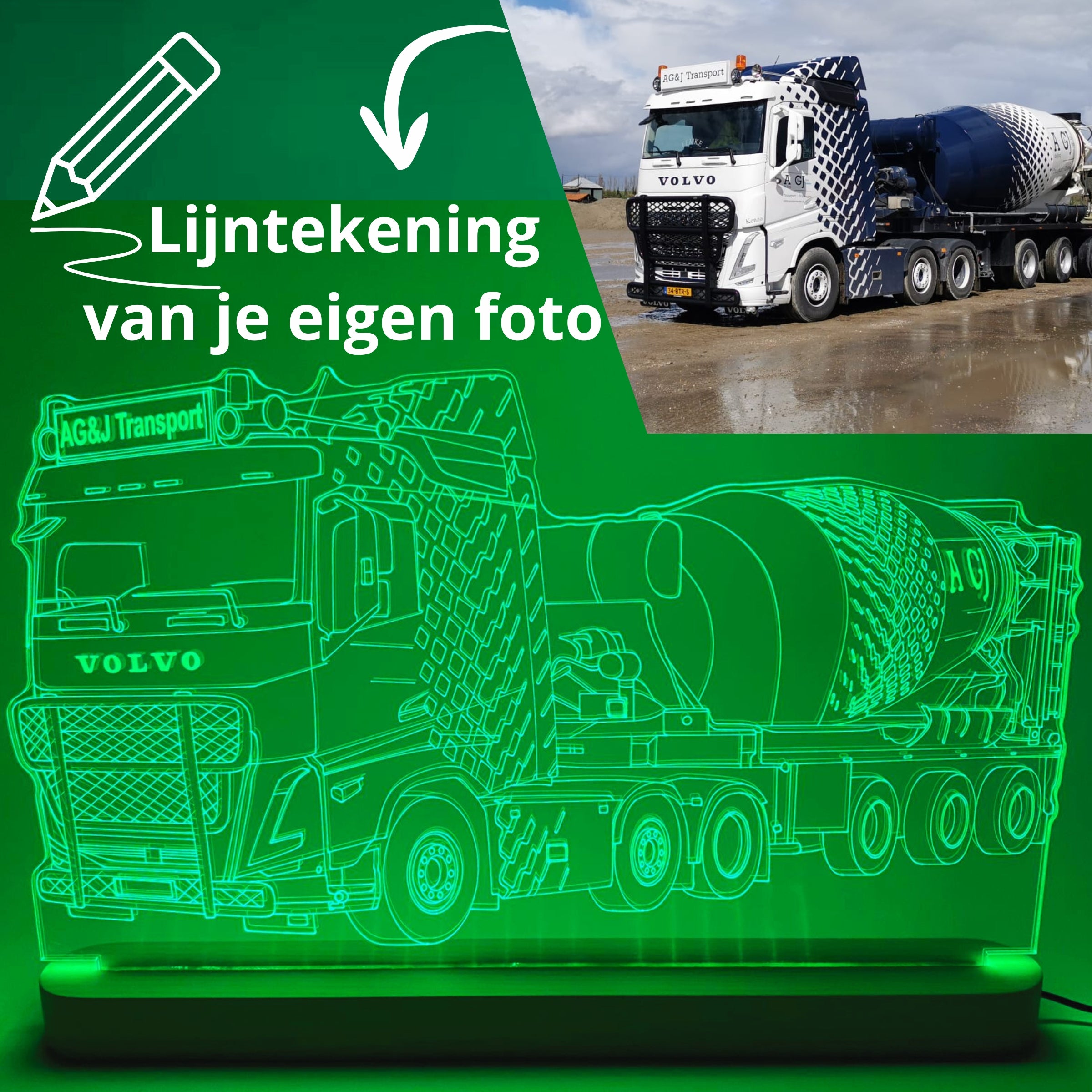 Merkloos 3D LED LAMP - Uw Eigen Ontwerp - Ontwerp-zelf.nl