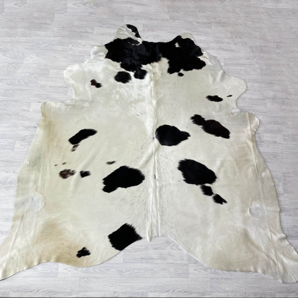 Lederstore Koeienhuid zwart bruin creme 250x250cm