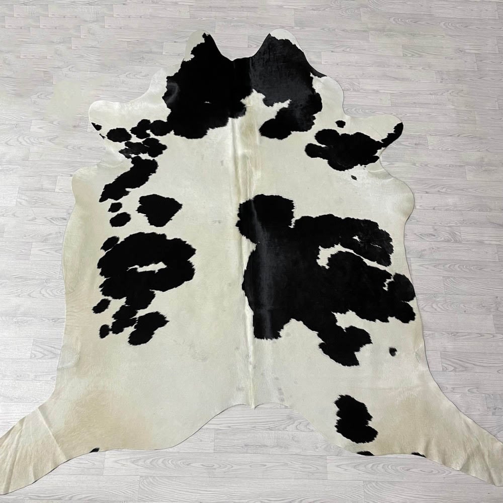 Lederstore Koeienhuid zwart wit creme 255x245cm