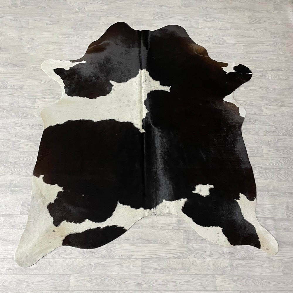 Lederstore Koeienhuid bruin wit 215x185cm