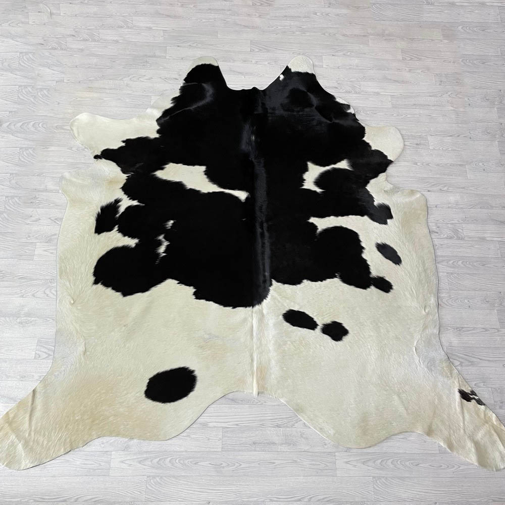 Lederstore Koeienhuid zwart bruin creme 235x235cm