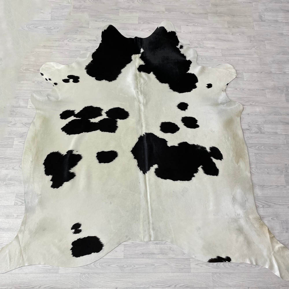 Lederstore Koeienhuid zwart wit creme 250x235cm