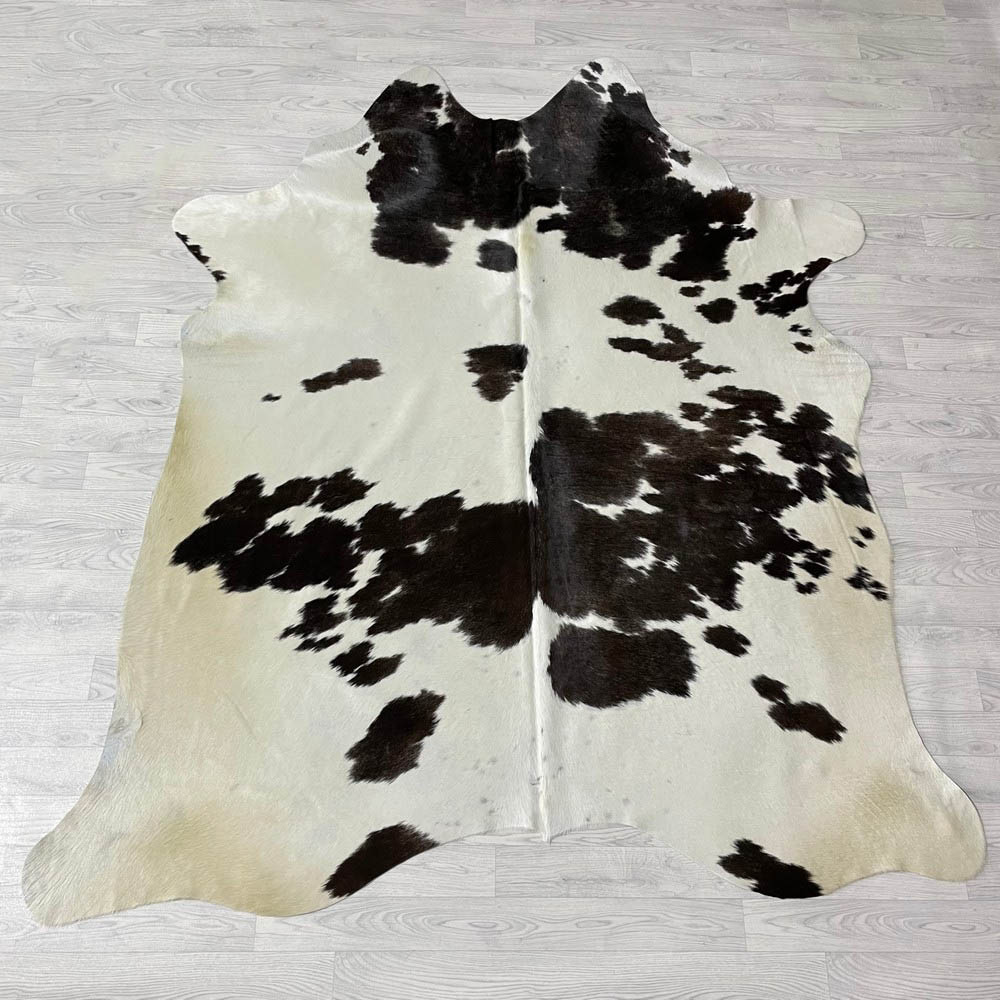 Lederstore Koeienhuid bruin wit creme 235x200cm