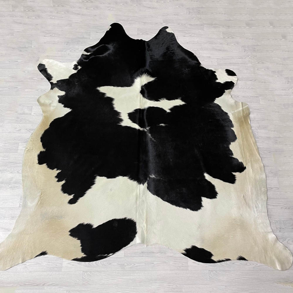 Lederstore Koeienhuid zwart creme 260x245cm