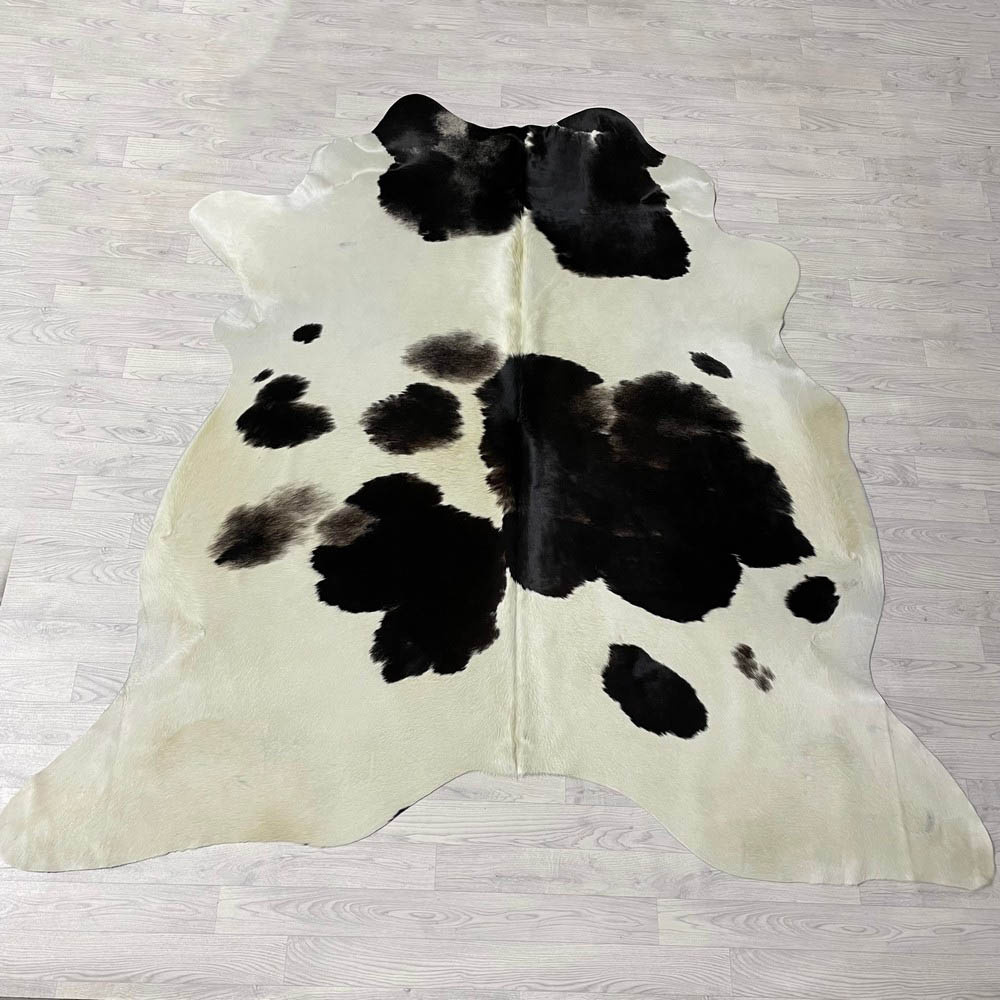 Lederstore Koeienhuid zwart bruin creme 235x235cm