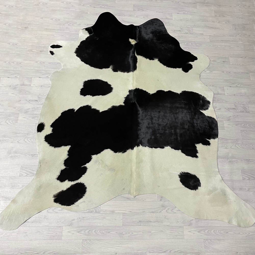 Lederstore Koeienhuid zwart creme 225x215cm