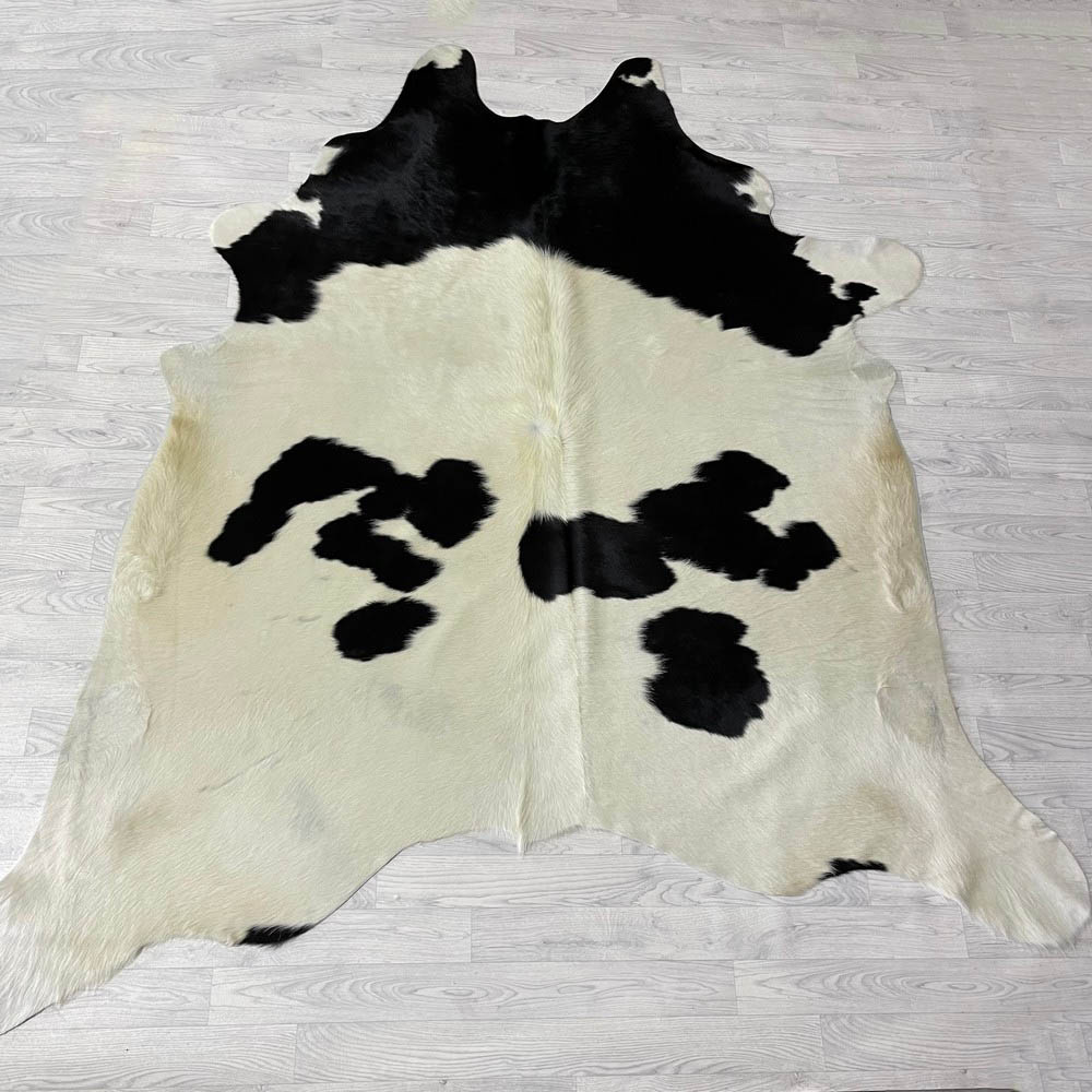 Lederstore Koeienhuid zwart creme 240x1225cm