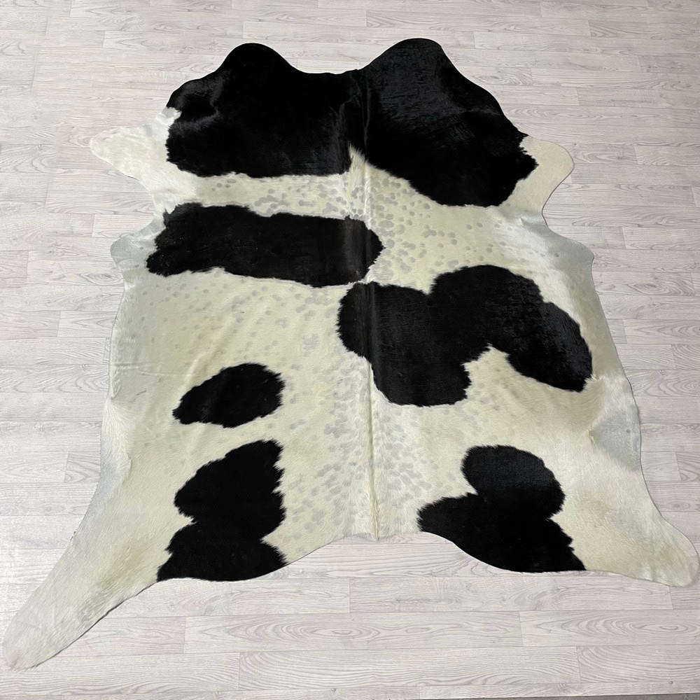 Lederstore Koeienhuid zwart bruin creme 225x210cm