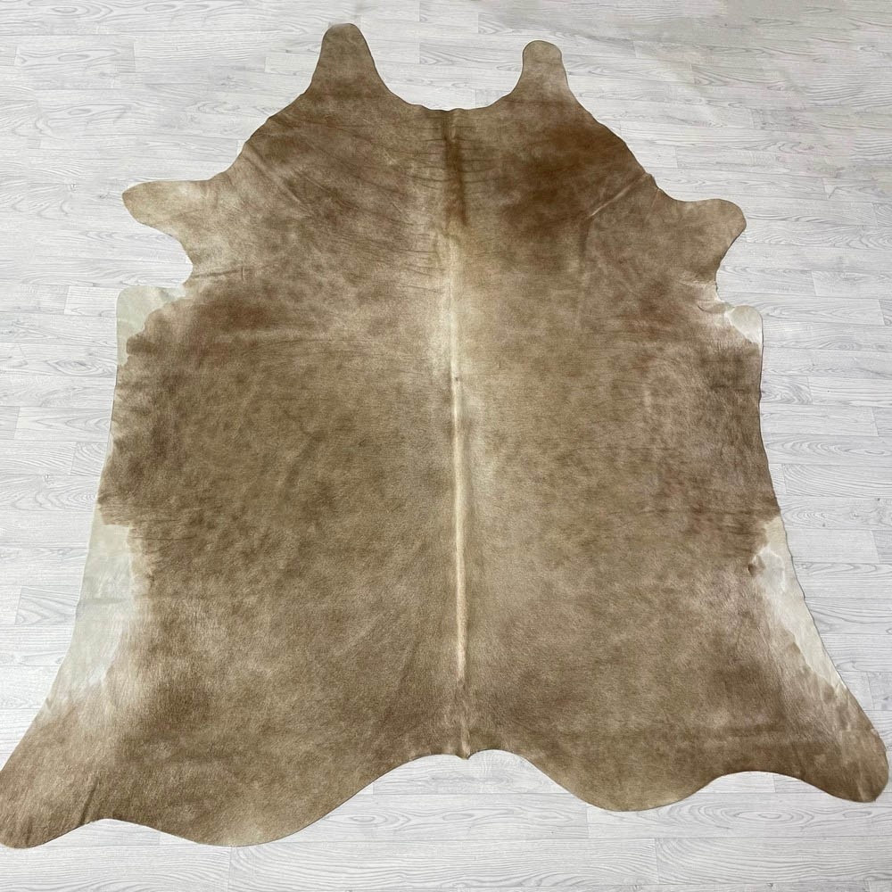 Lederstore Koeienhuid bruin beige wit 265x215cm XXL