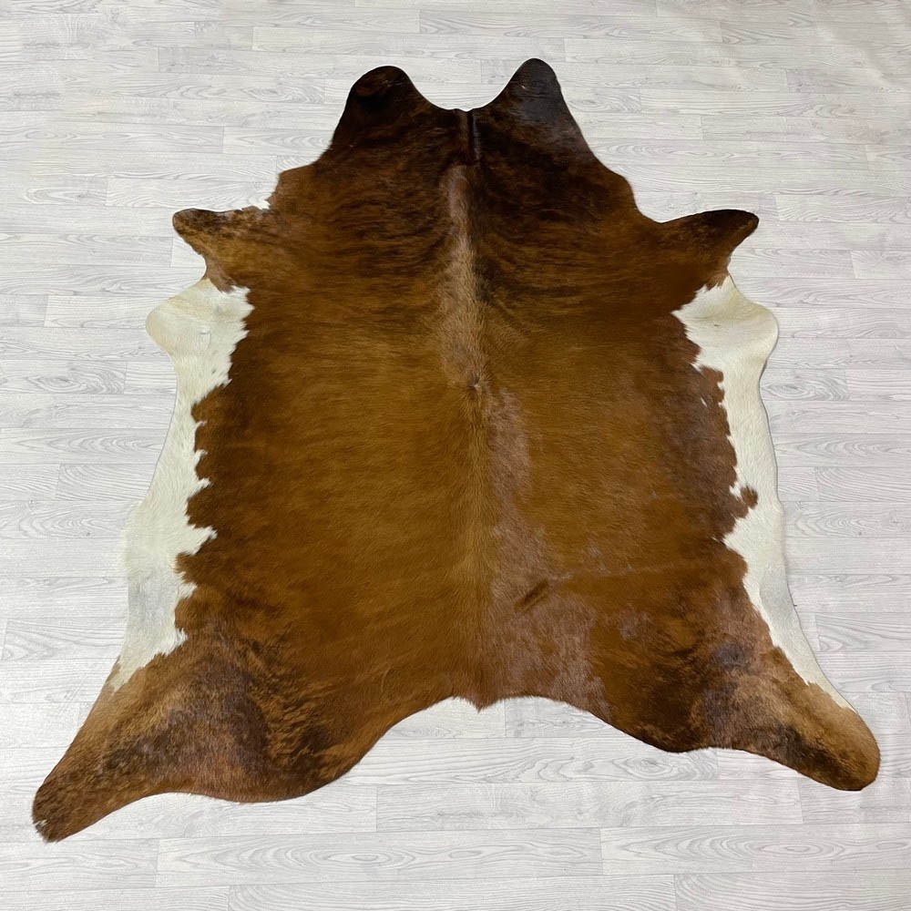 Lederstore Koeienhuid bruin zwart wit brindle 220x195cm M/L
