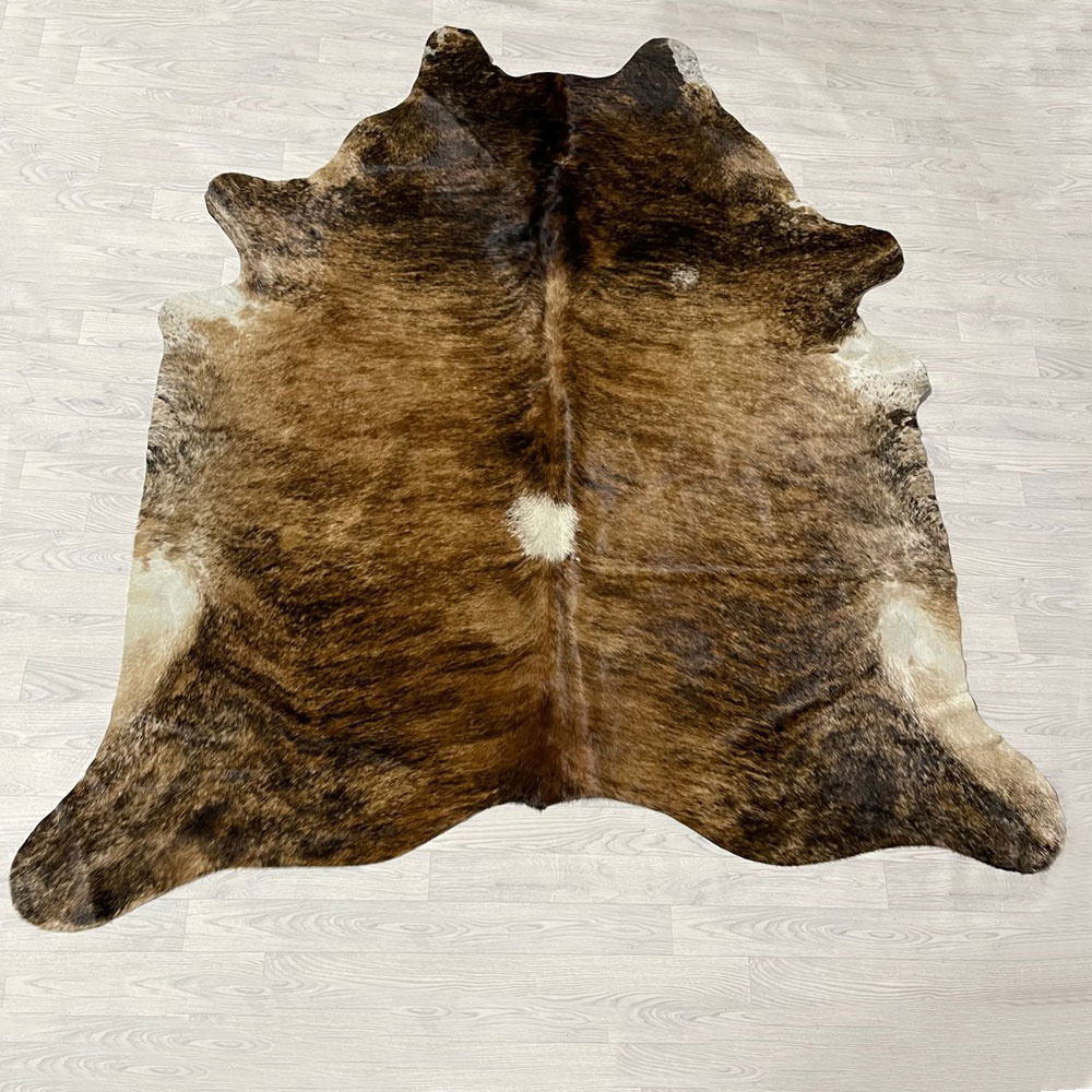 Lederstore Koeienhuid bruin wit zwart brindle 250x225cm XXL
