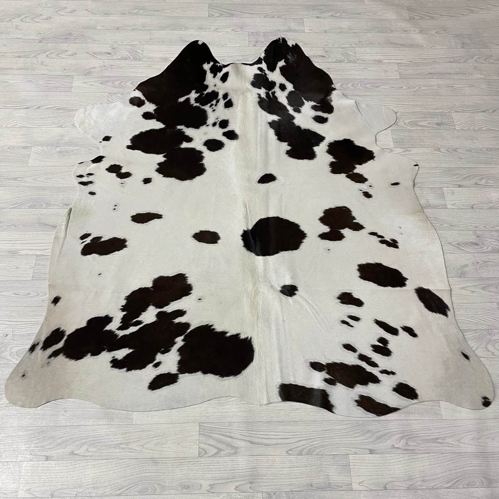 Lederstore Koeienhuid bruin wit 175x160cm S