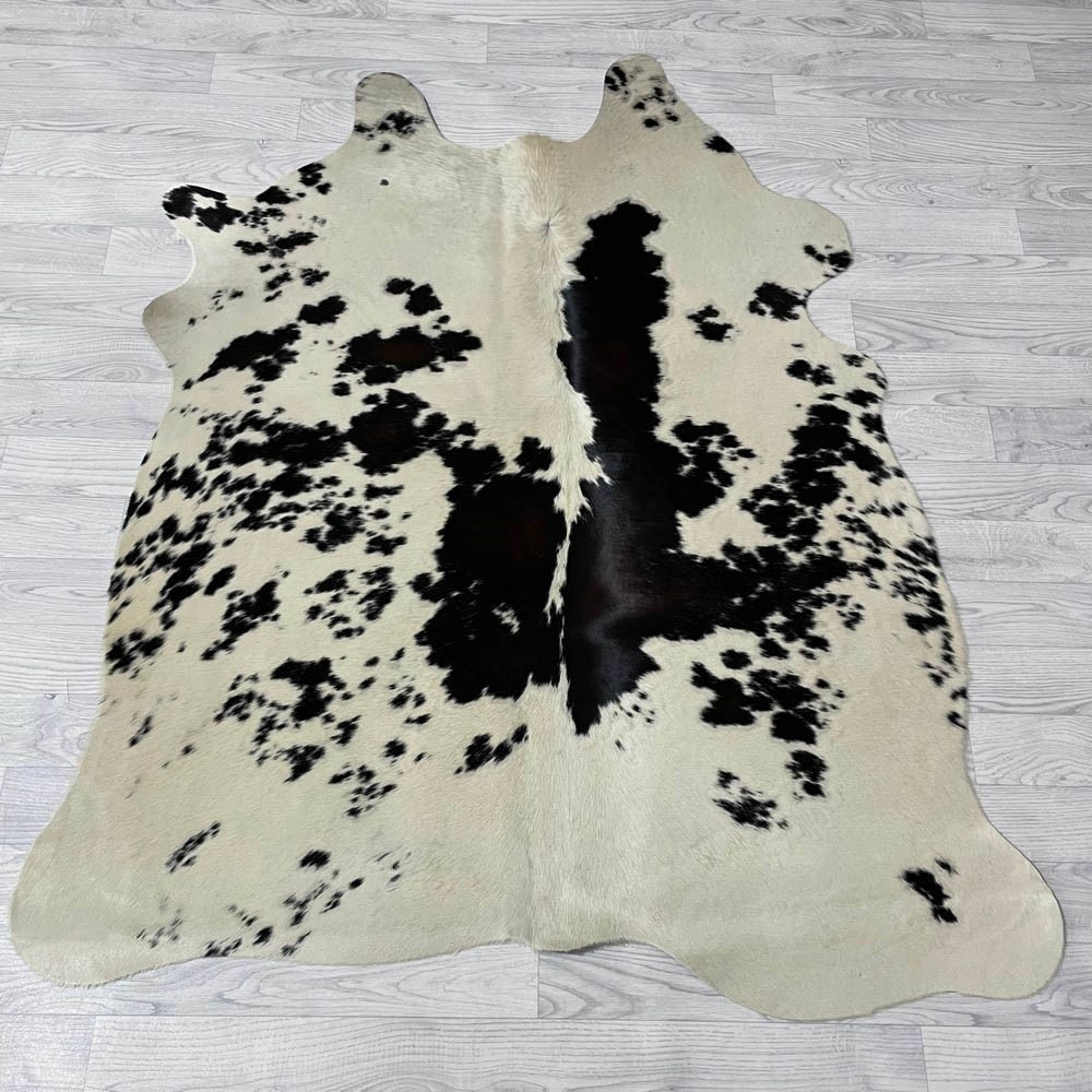 Lederstore Koeienhuid bruin zwart creme 160x130cm S