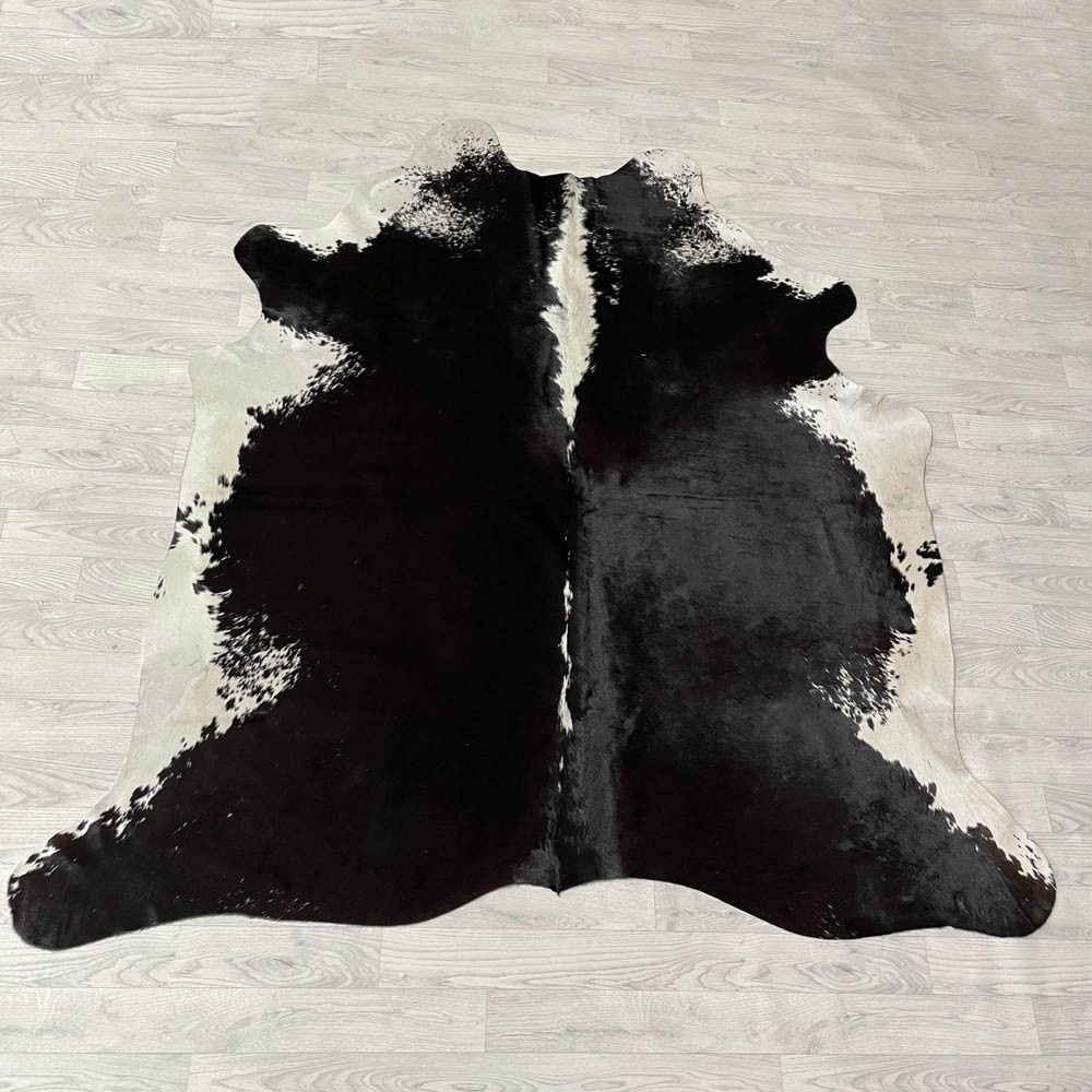 Lederstore Koeienhuid zwart wit bruin 200x190cm M/L