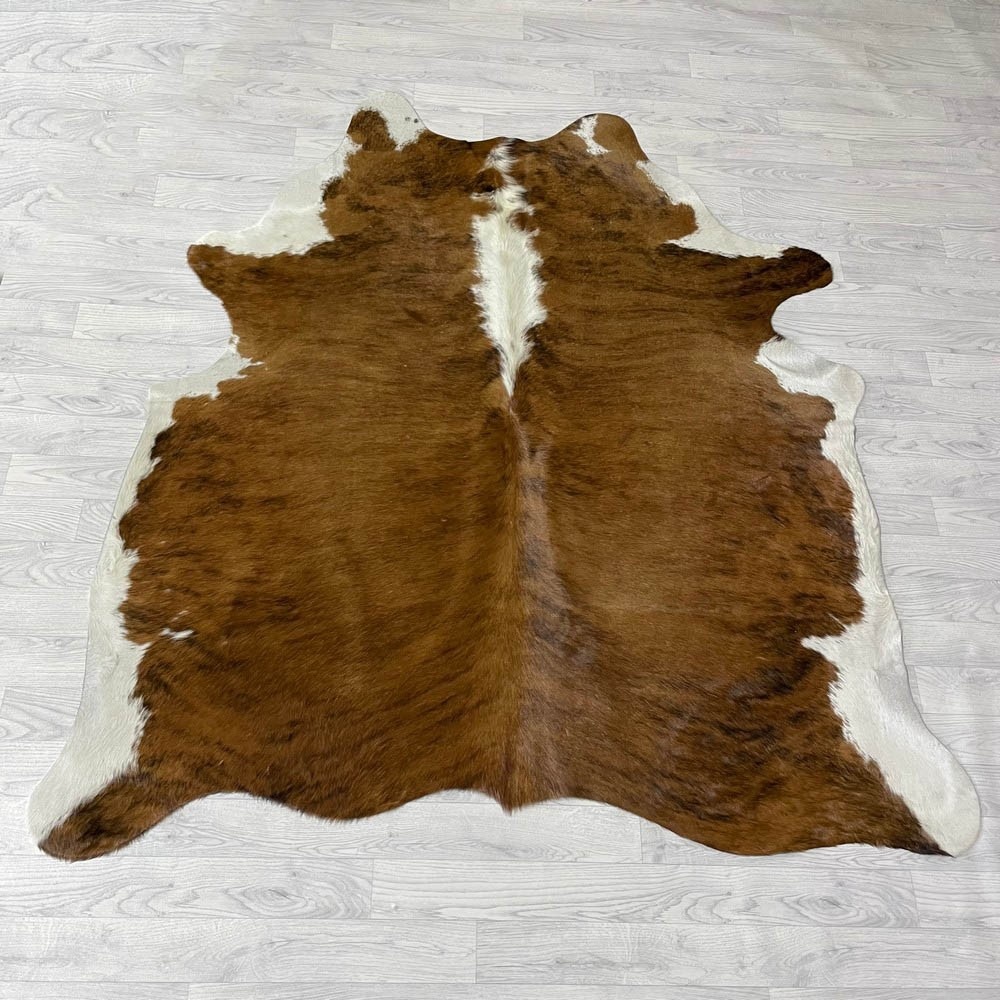 Lederstore Koeienhuid bruin zwart wit 190x175cm M/L