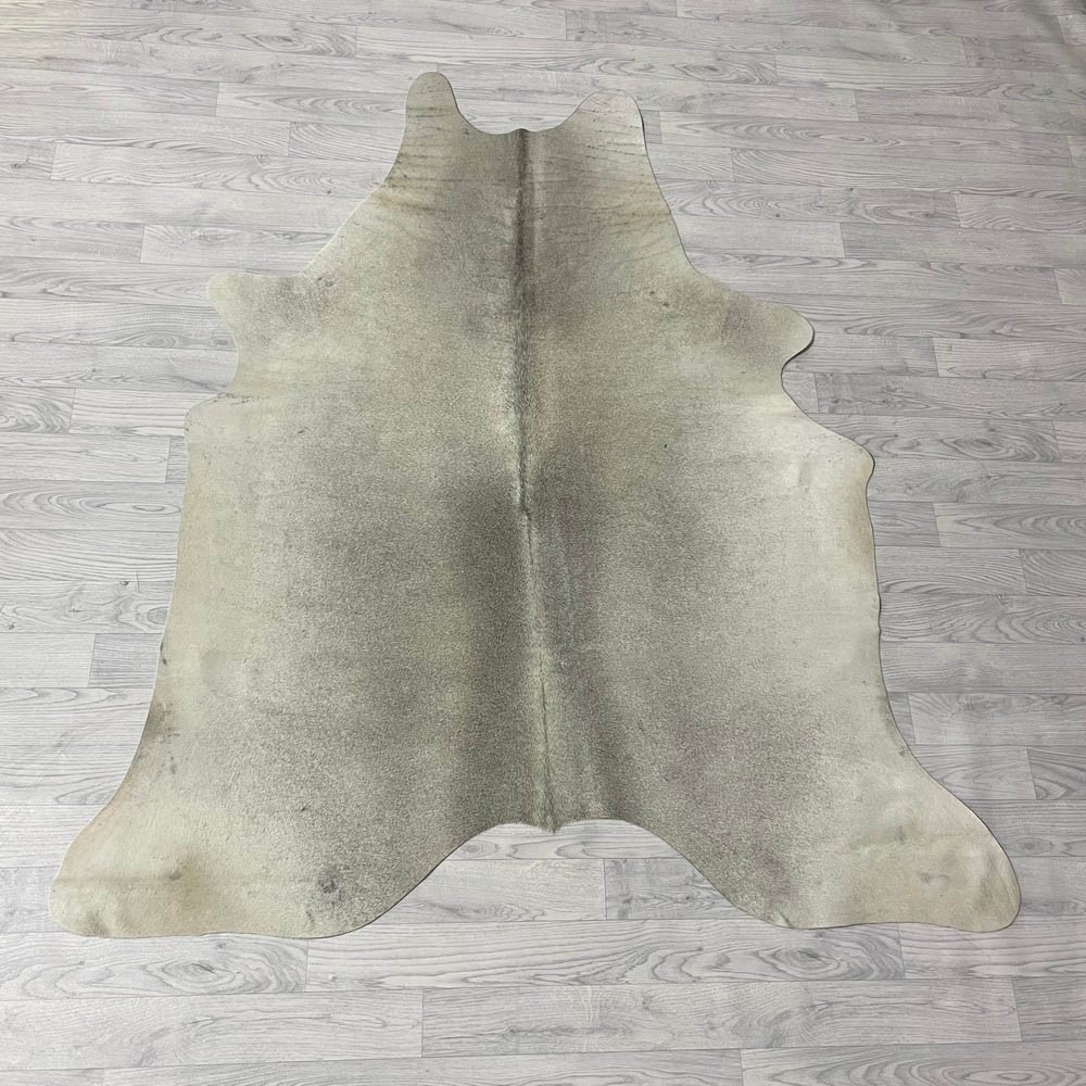 Lederstore Koeienhuid grijs creme 185x165cm S