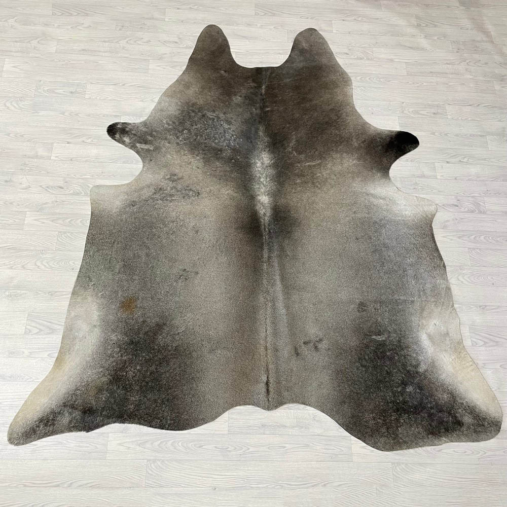 Lederstore Koeienhuid grijs beige bruin creme 235x205cm M/L