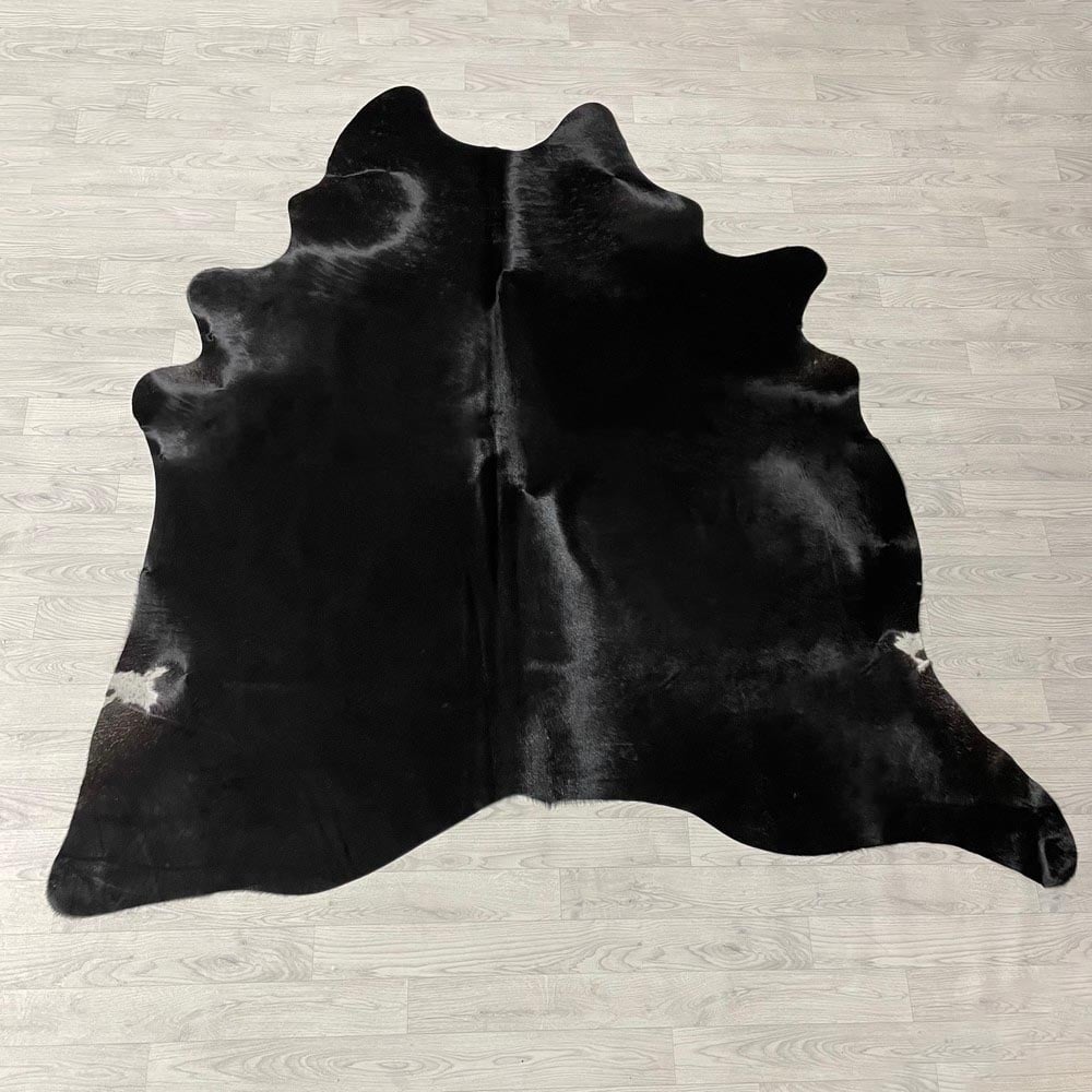 Lederstore Koeienhuid donker bruin wit 215x210cm M/L