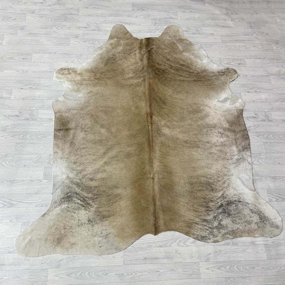 Lederstore Koeienhuid beige zwart creme 210x190cm M/L