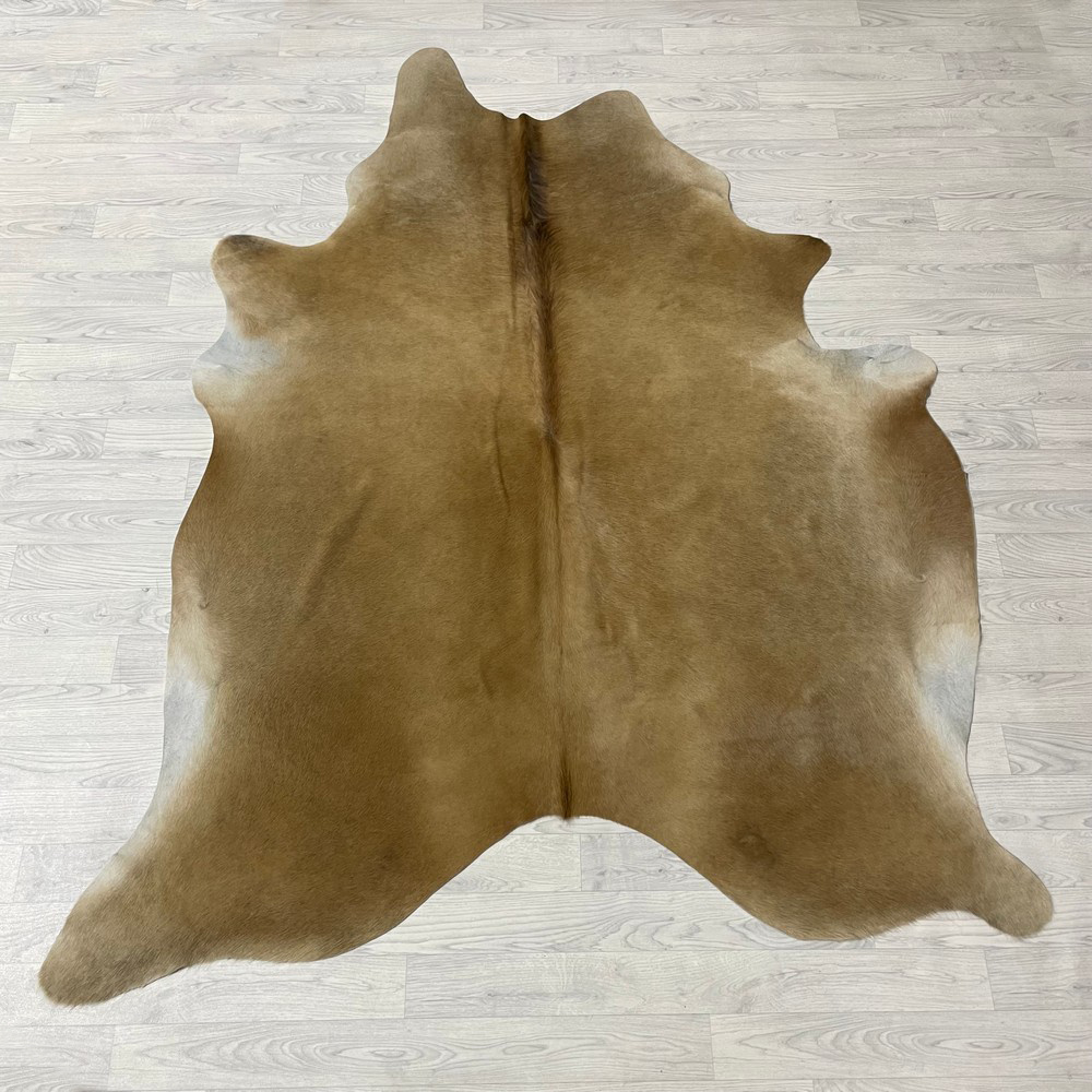 Lederstore Koeienhuid bruin wit 225x175cm M/L
