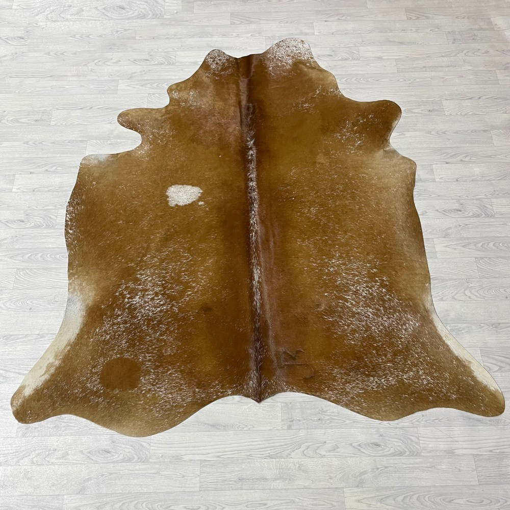 Lederstore Koeienhuid bruin wit 205x190cm S