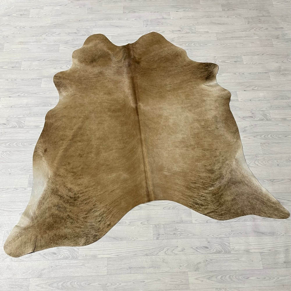Lederstore Koeienhuid bruin zwart 195x195cm S