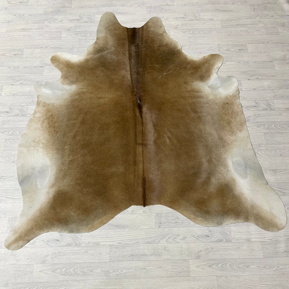 Lederstore Koeienhuid bruin wit 210x190cm S