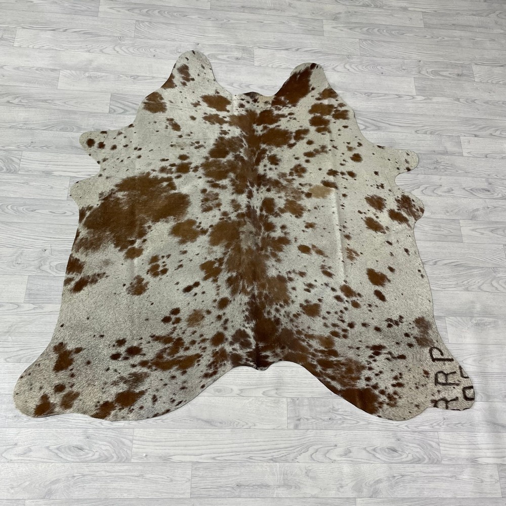 Lederstore Koeienhuid bruin wit SP 150x150cm XS