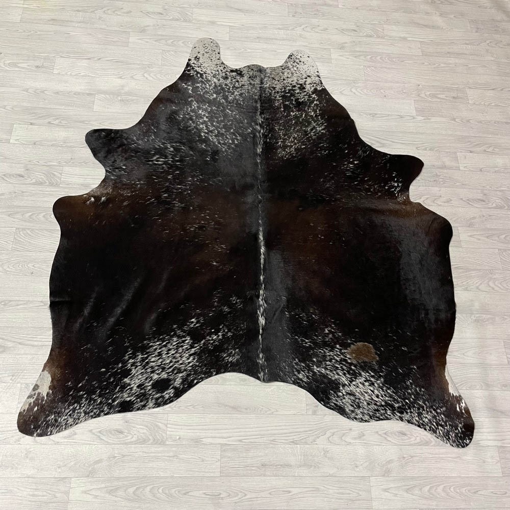 Lederstore Koeienhuid bruin zwart wit SP 185x160cm S