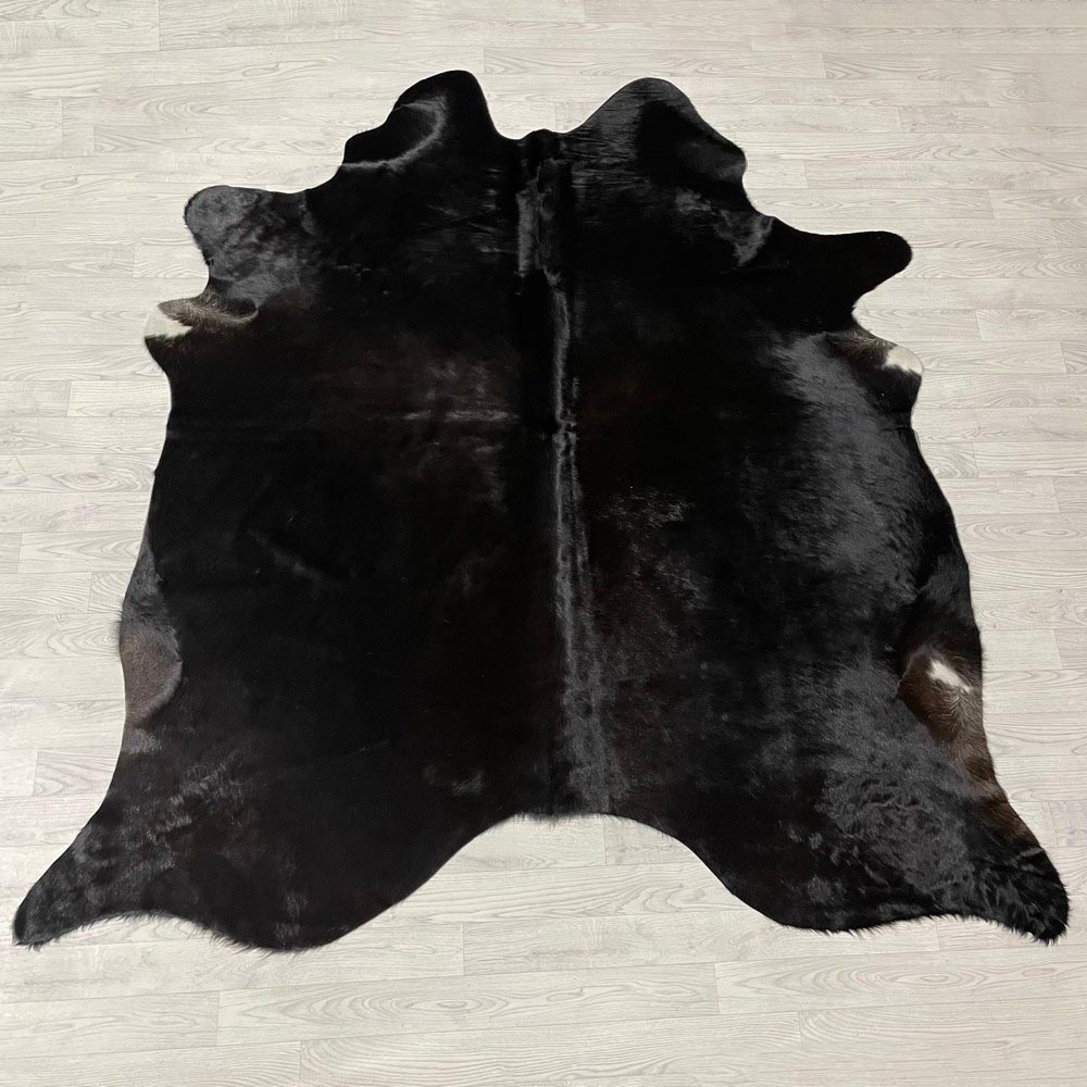 Lederstore Koeienhuid donker bruin 230x220cm XL