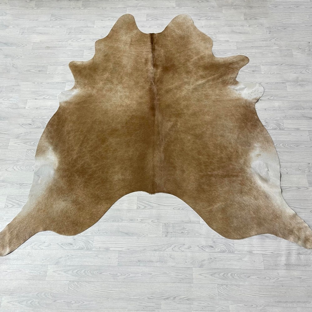 Lederstore Koeienhuid bruin wit 240x230cm XL