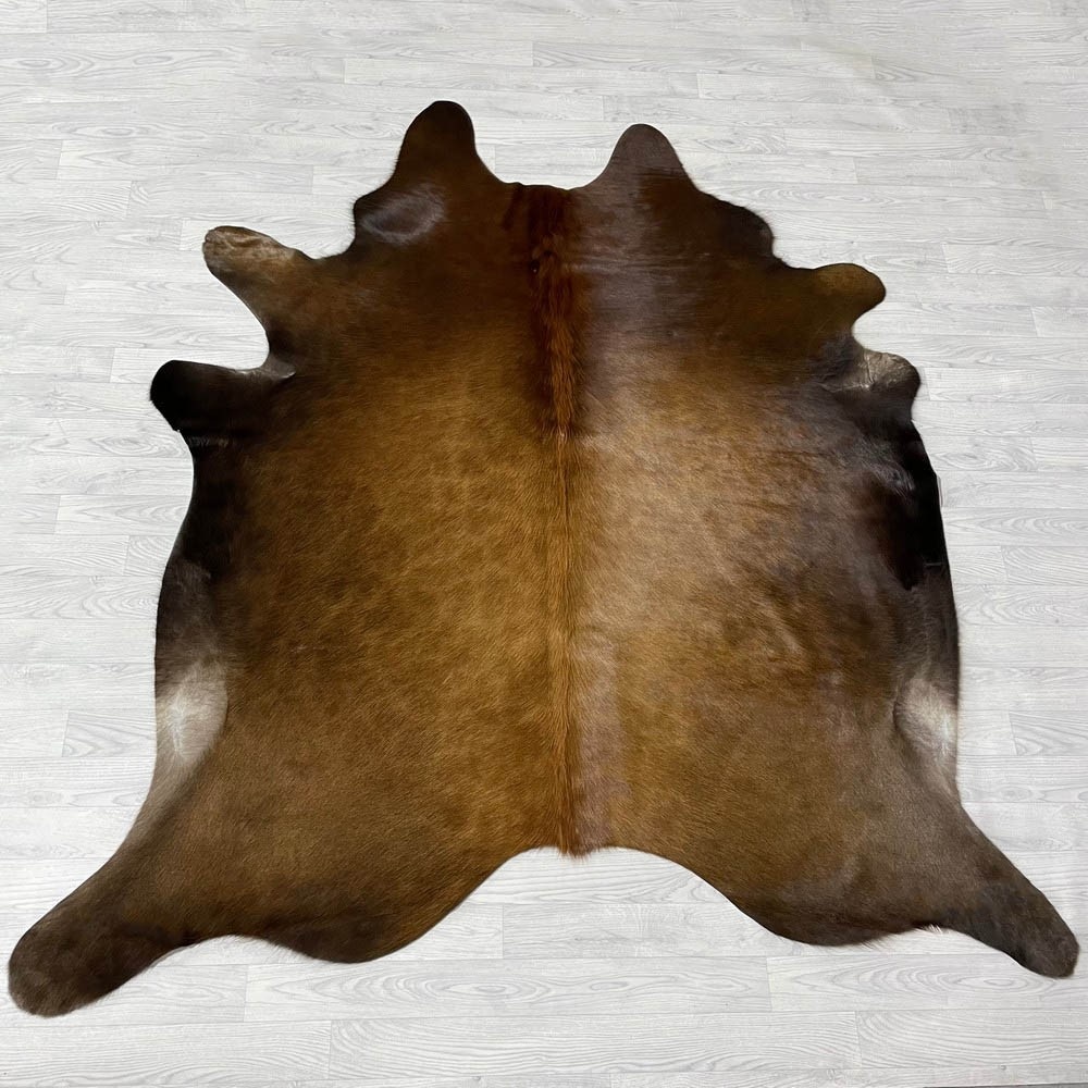 Lederstore Koeienhuid bruin zwart 225x205cm M/L