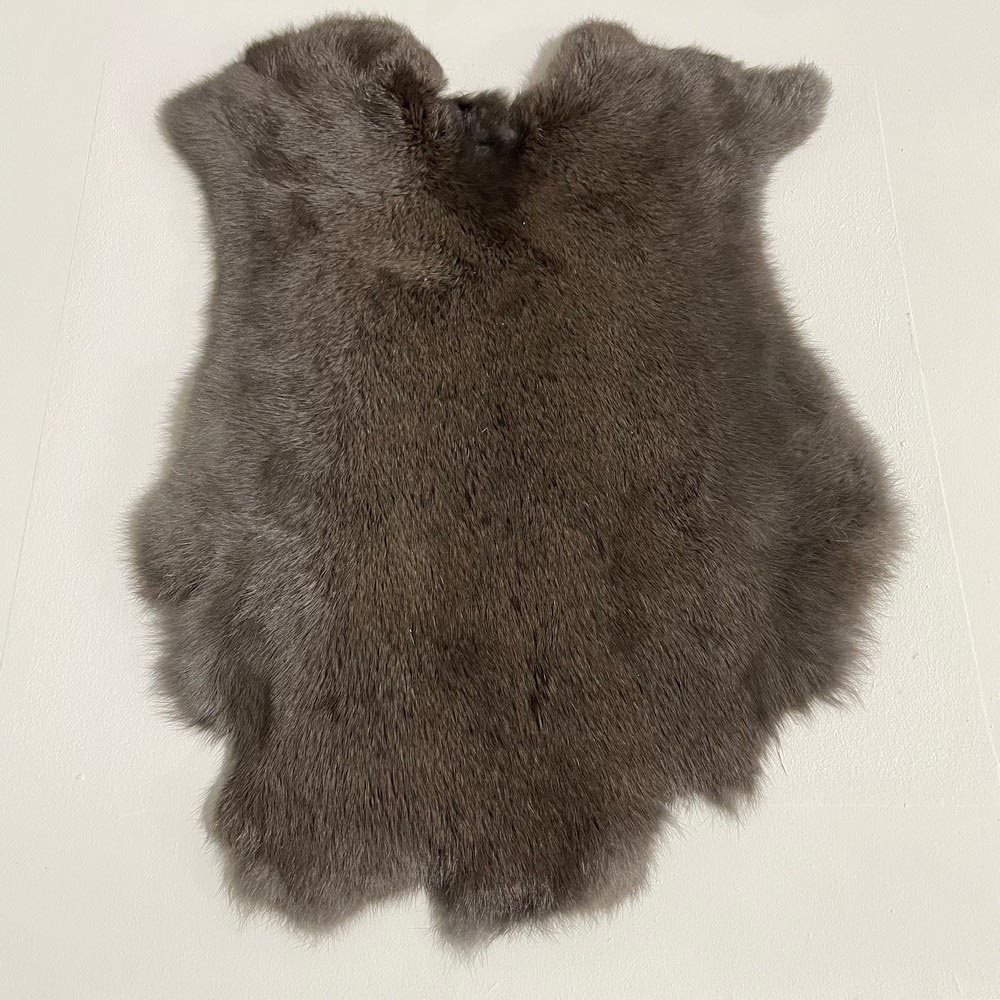 Lederstore Konijnenvacht donker bruin 50x35cm