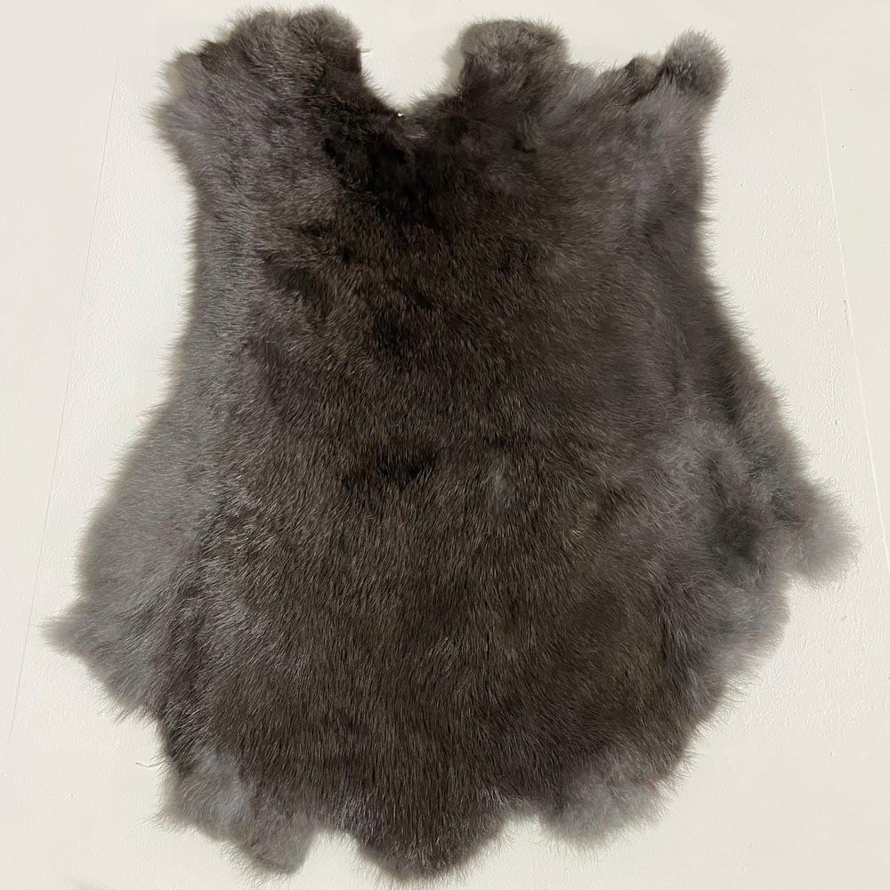 Lederstore Konijnenvacht donker bruin 50x35cm